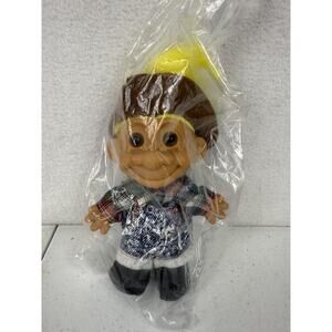 Vintage Farmer‎ Troll Russ Berrie new in package Yellow Hair